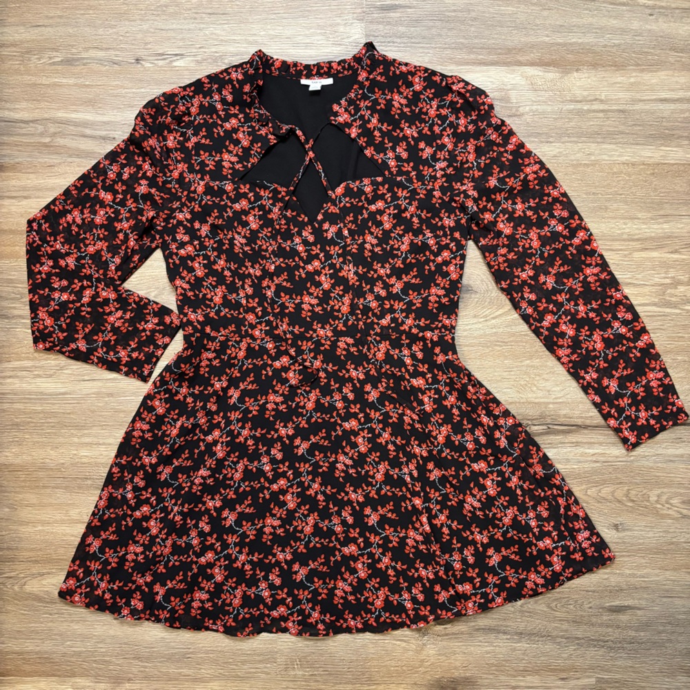 Bar III Floral Long Sleeve Dress